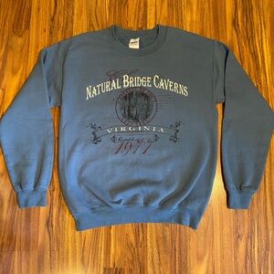 Natural Bridge Caverns Virginia Blue Crewneck Sweatshirt